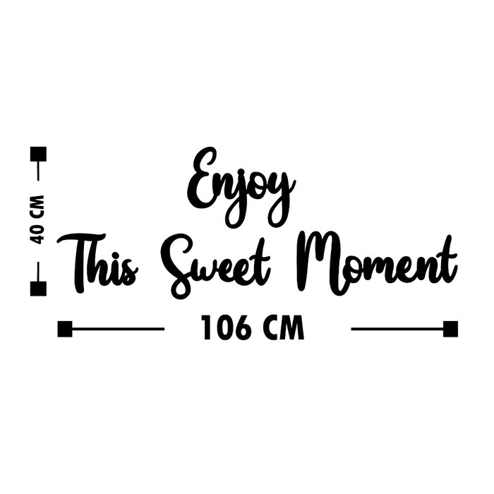 Wallity Enjoy This Sweet Moment Escultura de pared en Negro